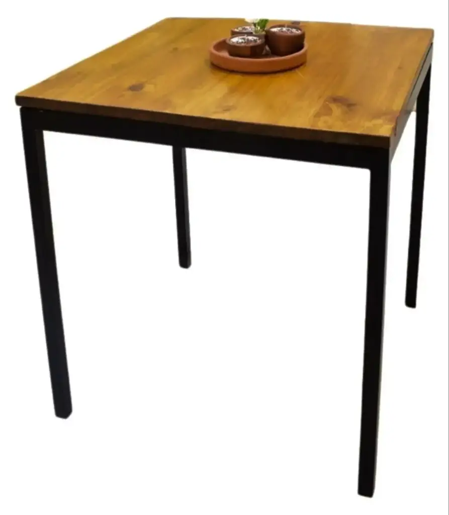 Mesa Bar Cervecería Hierro Madera Industrial 